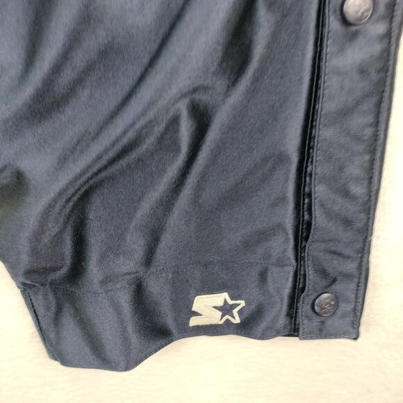 VTG Starter Sweat Pants Mens M Blue Reversible Break Tear Away Satin Warm Up Y2K - Picture 8 of 11